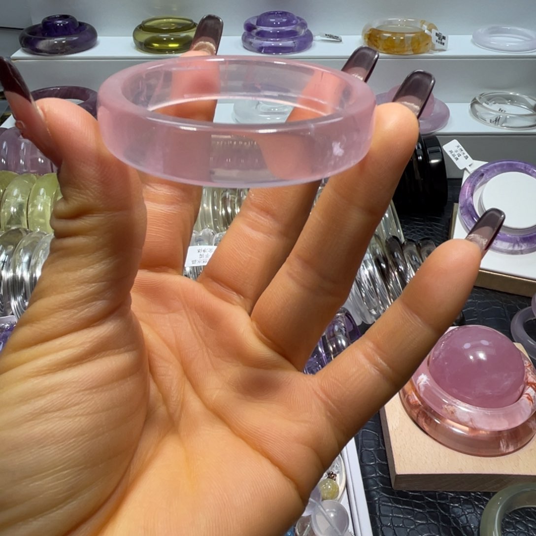 水晶手镯51.9圈口5号未镶嵌