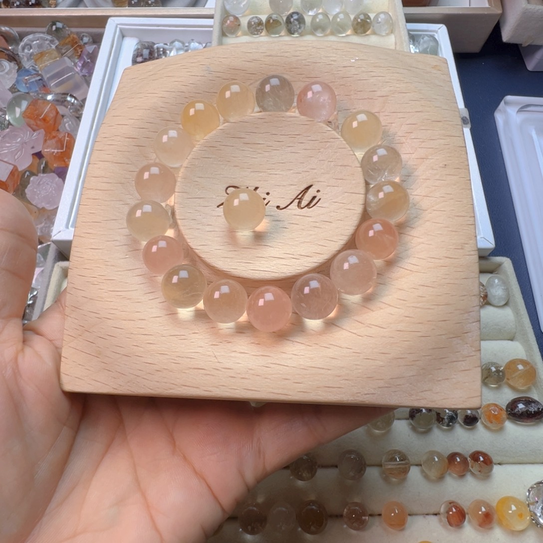糊***饱水晶手链银S925镶嵌
