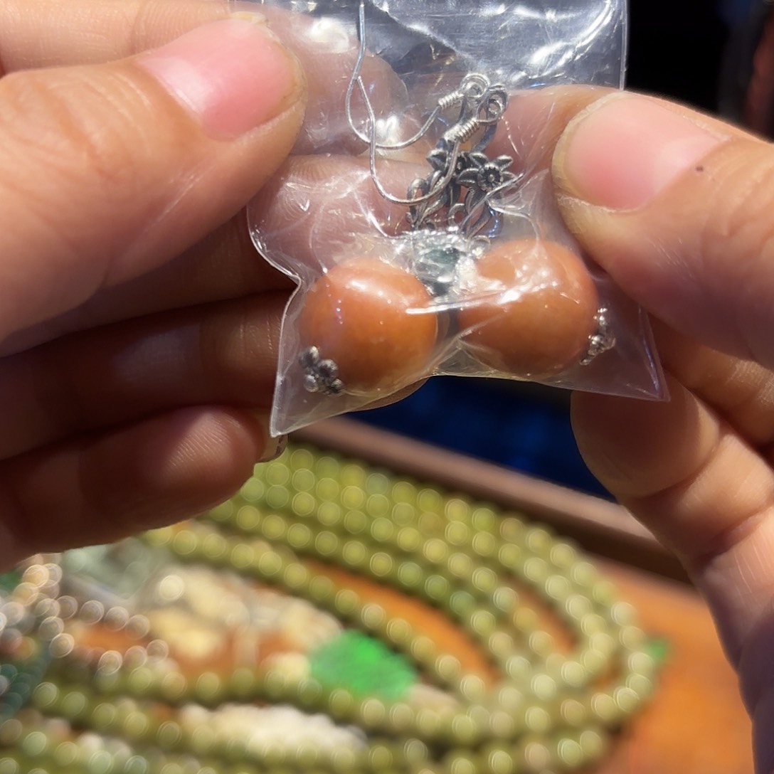 翡翠耳饰未镶嵌原创