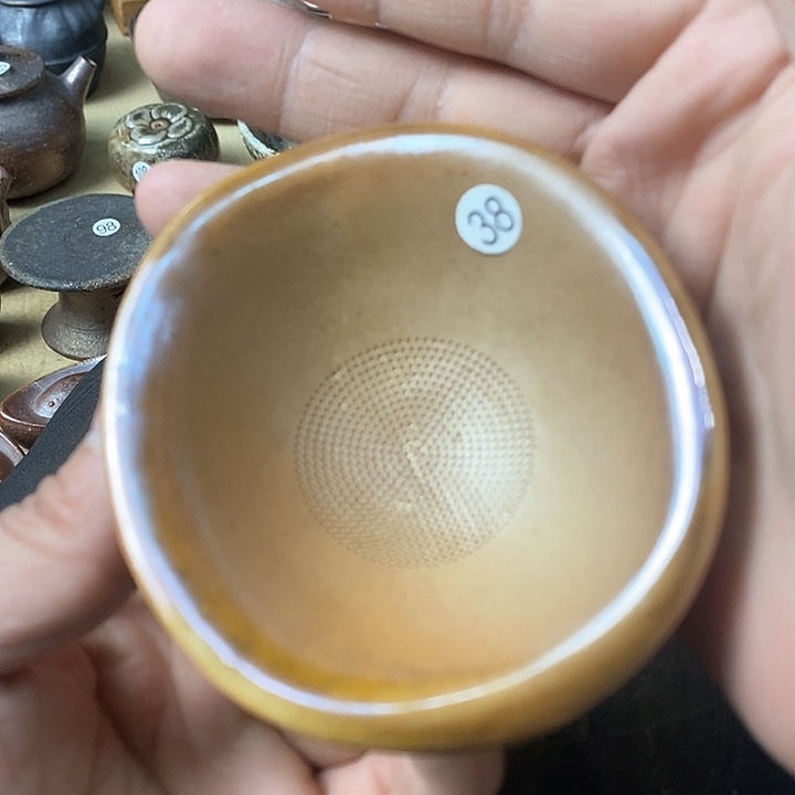 杯手工粗陶、柴烧茶器