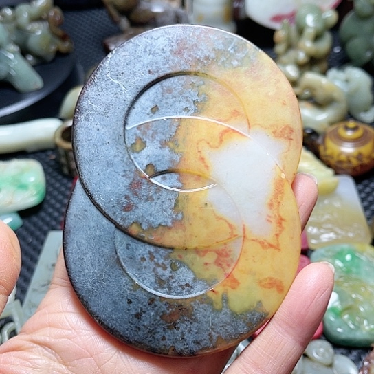 白玉菩提吊坠摆件