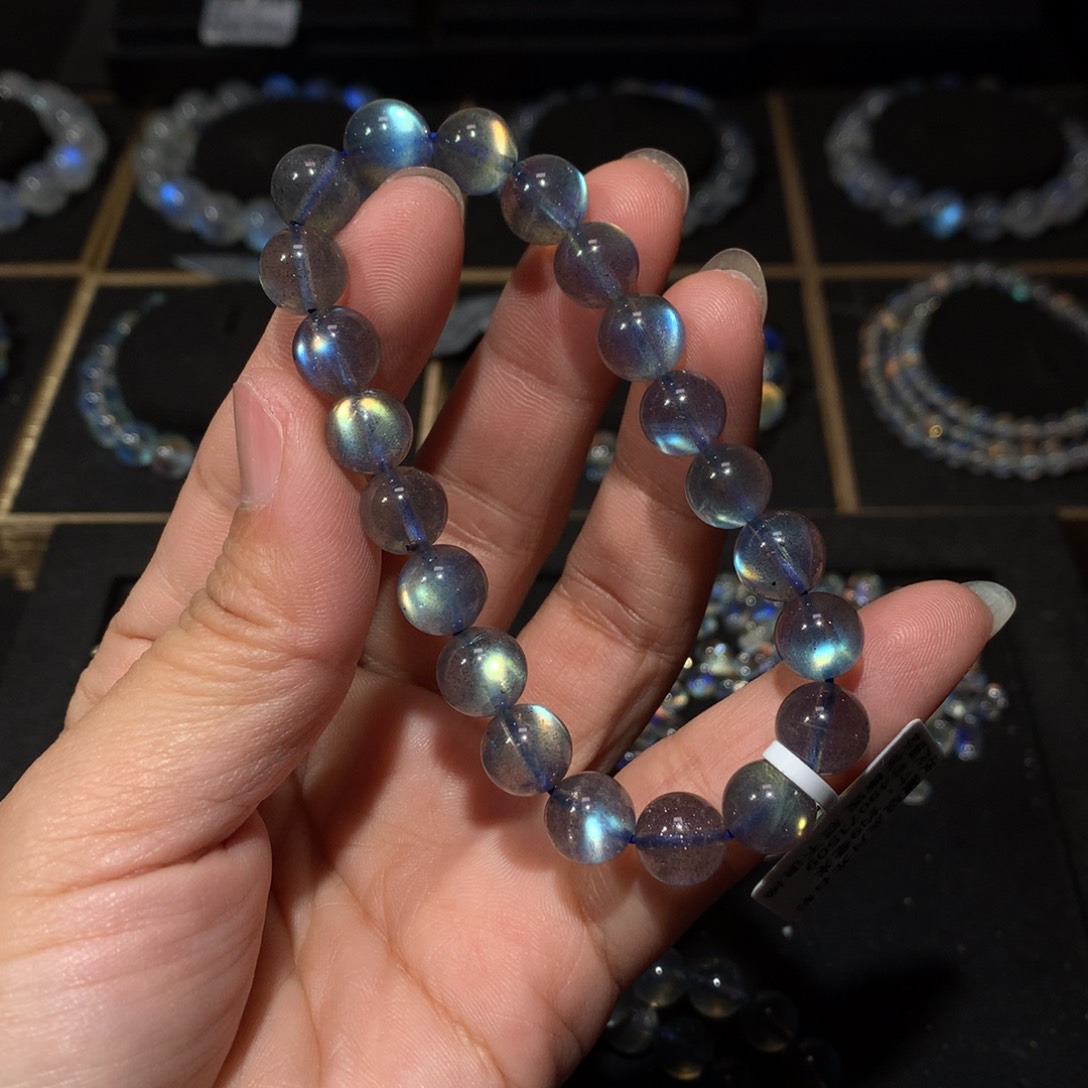 拉长石手链9未镶嵌笑****?