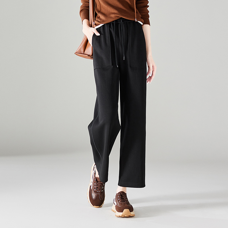 索菲丝尔秋季简约通勤百搭显瘦烟管裤女2025时尚休闲女裤531017