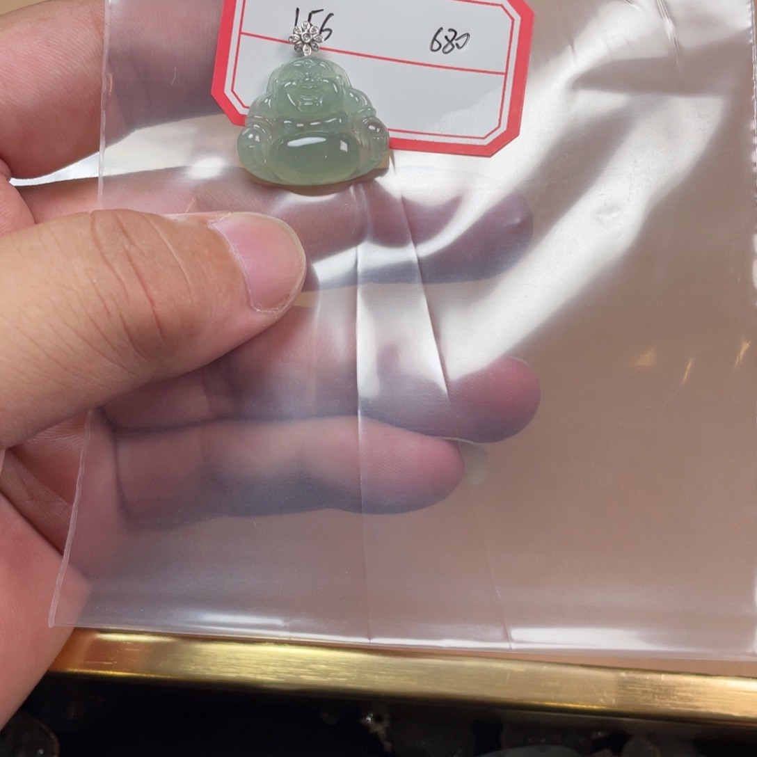 翡翠18K金镶嵌颈饰156翡翠