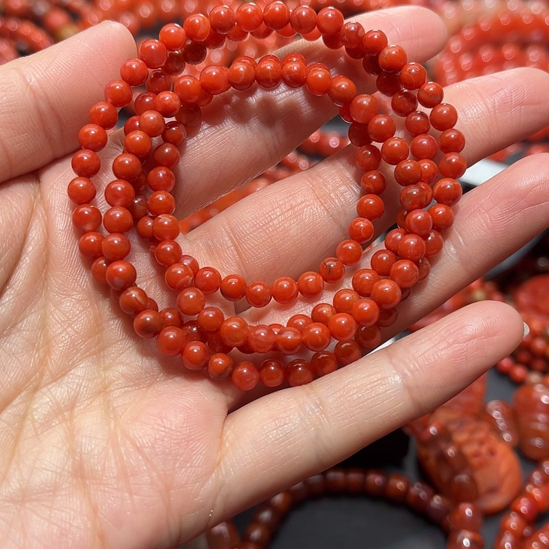 南红玛瑙手链未镶嵌