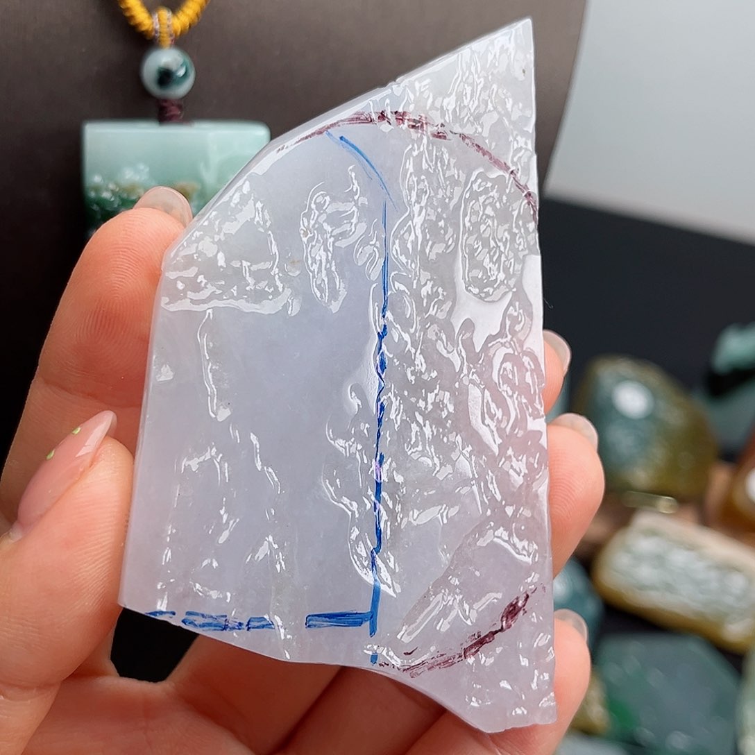 翡翠颈饰未镶嵌挂件