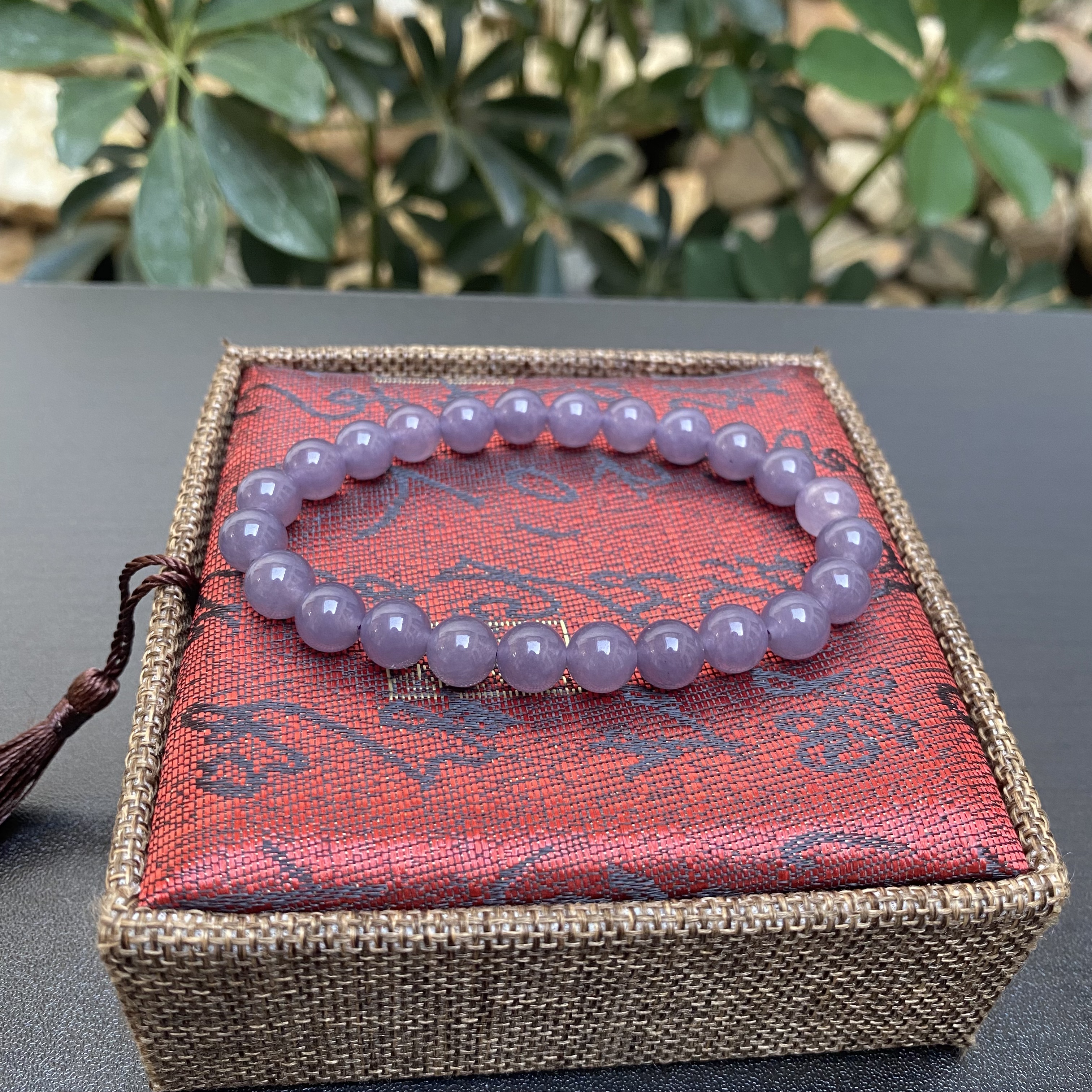 A804国风烟紫8mm手串 