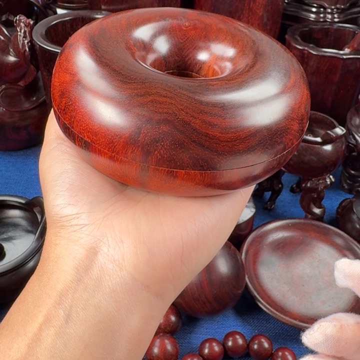 青***茶把件小叶紫檀甜甜圈