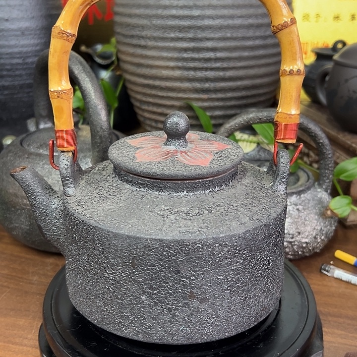 福***腾白膳泥和独连碳荥经黑砂提梁壶微瑕处理