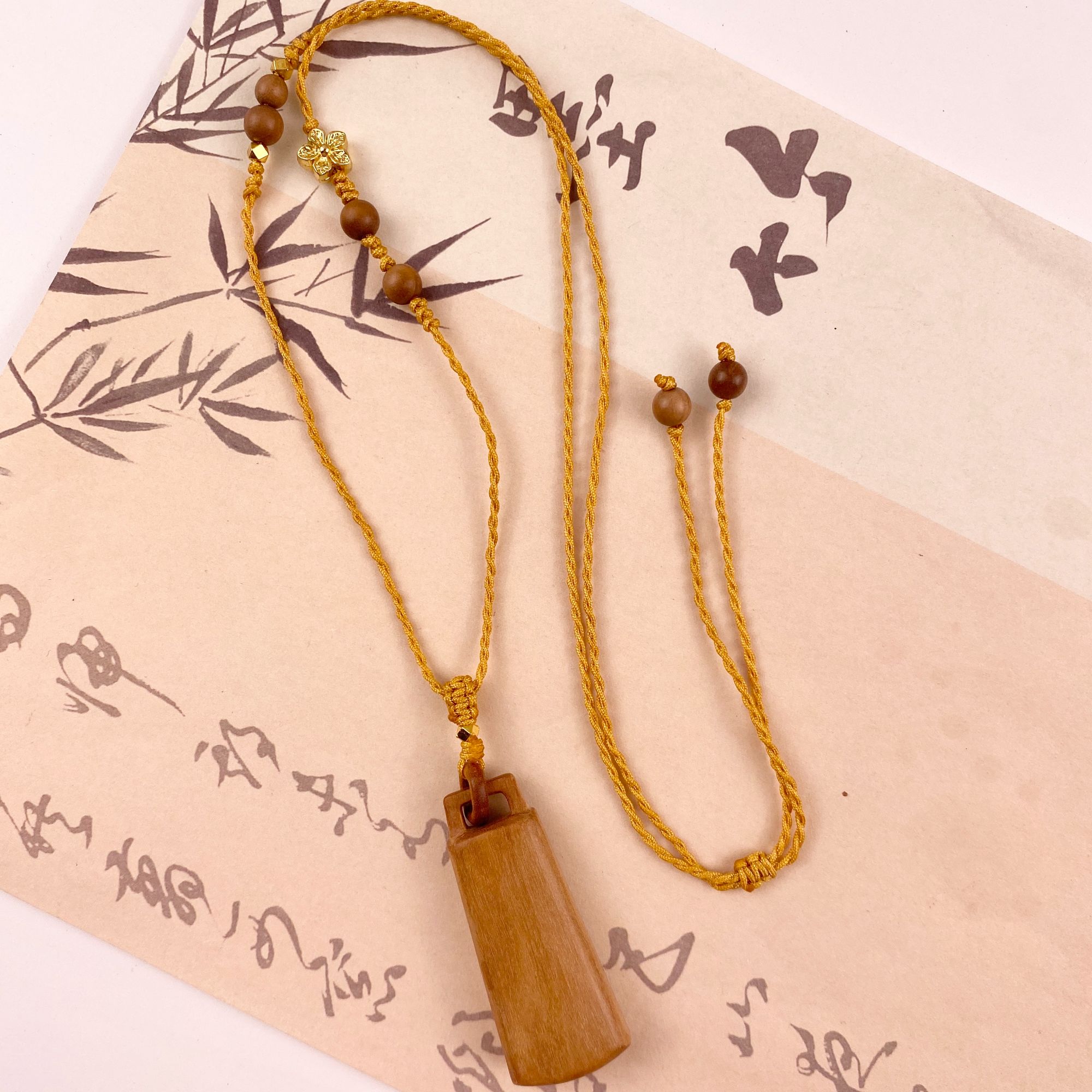 印度老山檀香称心如意吊坠脖挂链