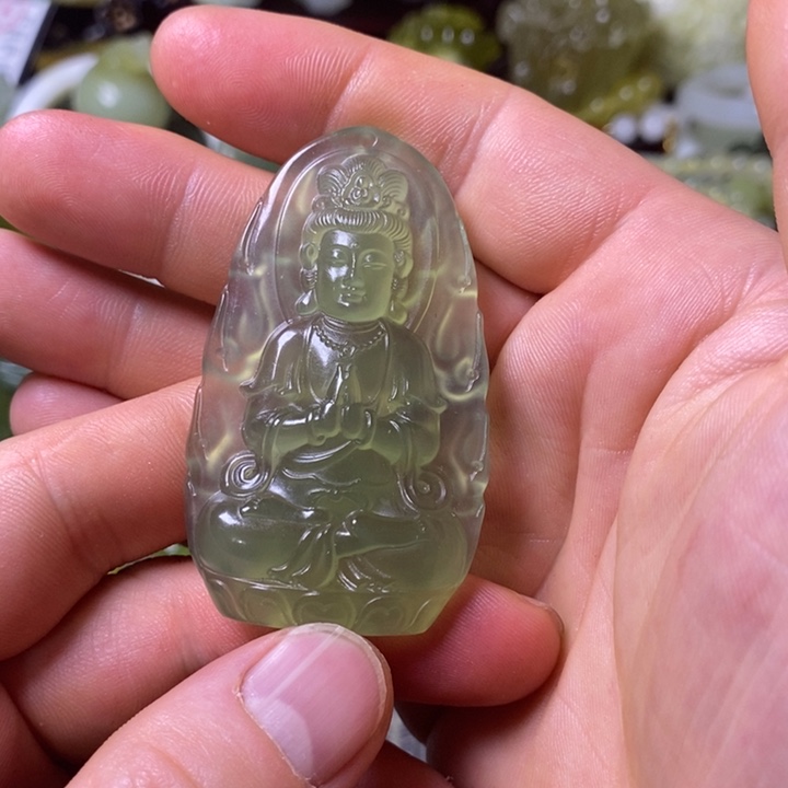 岫玉岫玉颈饰未镶嵌小*