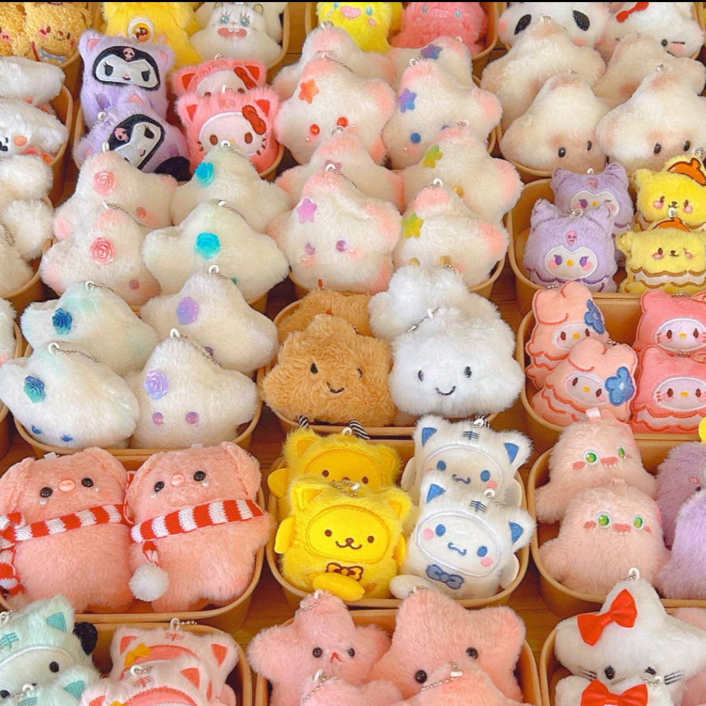 毛绒吱吱叫挂件钥匙扣书包包包挂饰送朋友礼物