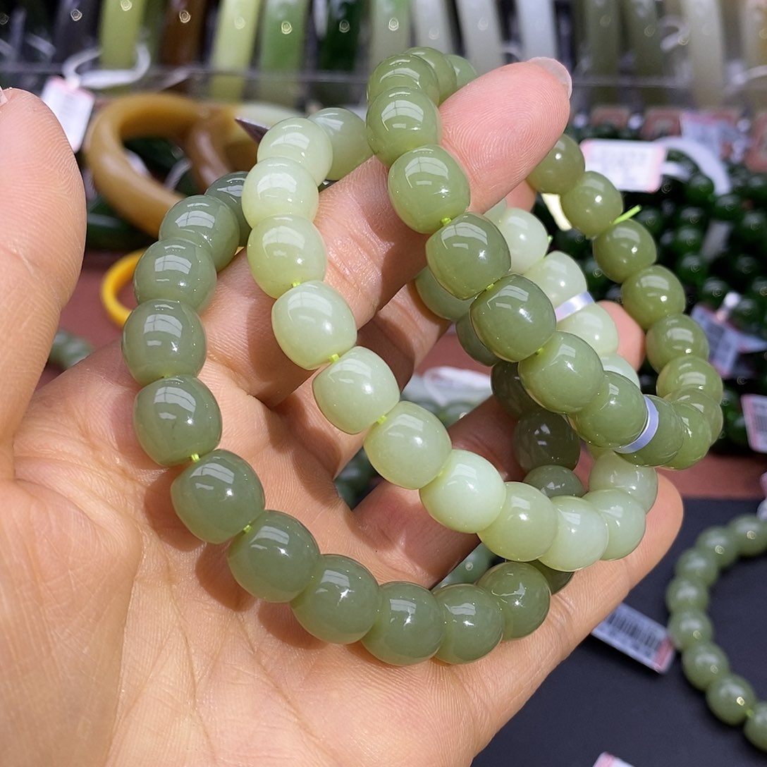 未镶嵌手链和田玉卡10拍一发一