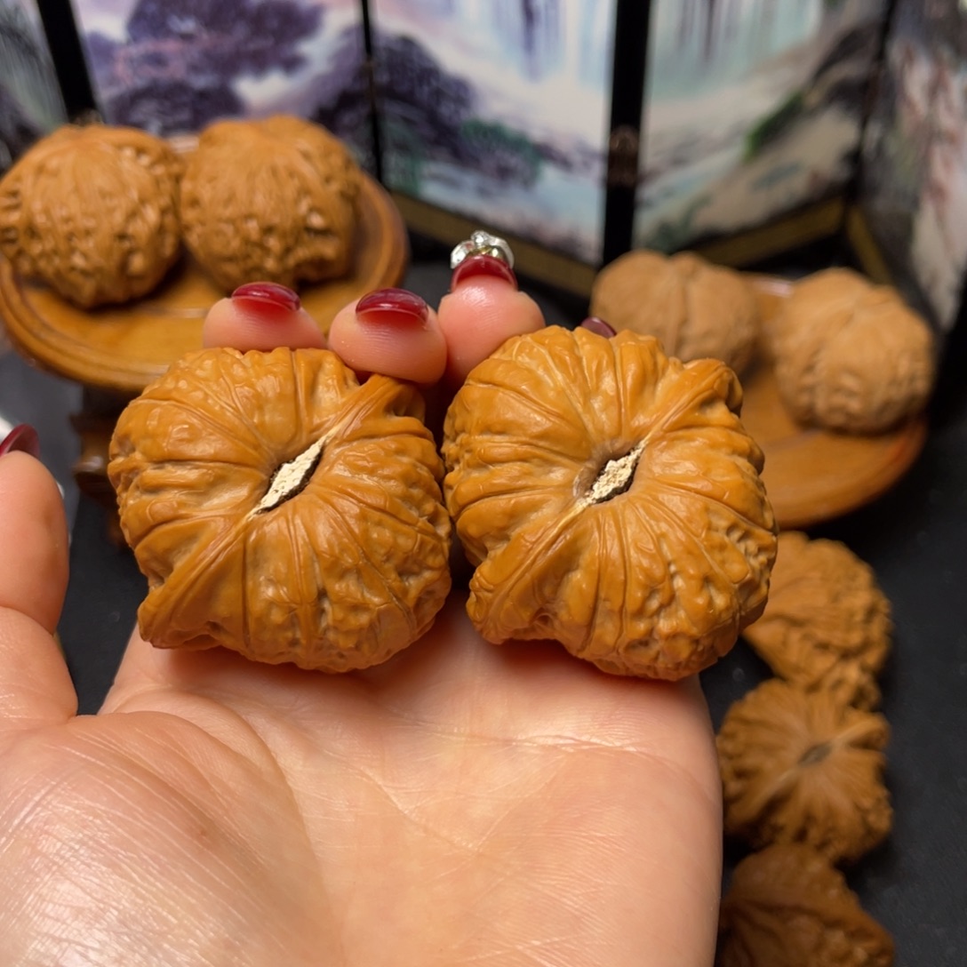 龘***龘文玩核桃把件45南瓜墩