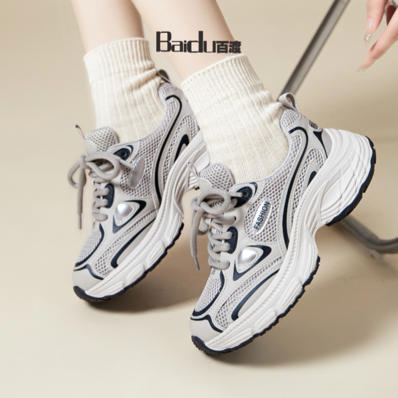 【秋季老爹鞋】Baidu百渡2025新款秋冬厚底增高休闲鞋女款运动鞋