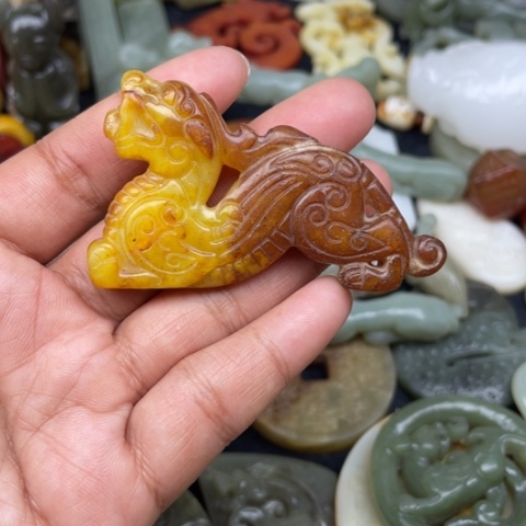 蛇纹石玉颈饰未镶嵌78