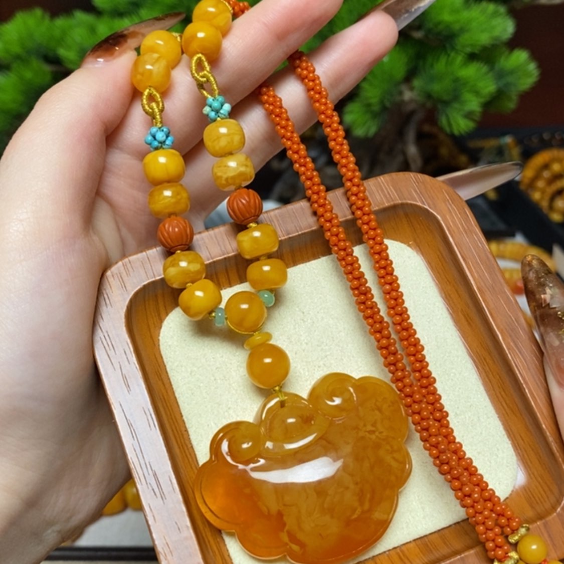 【闪购商品】蜜蜡颈饰未镶嵌项链