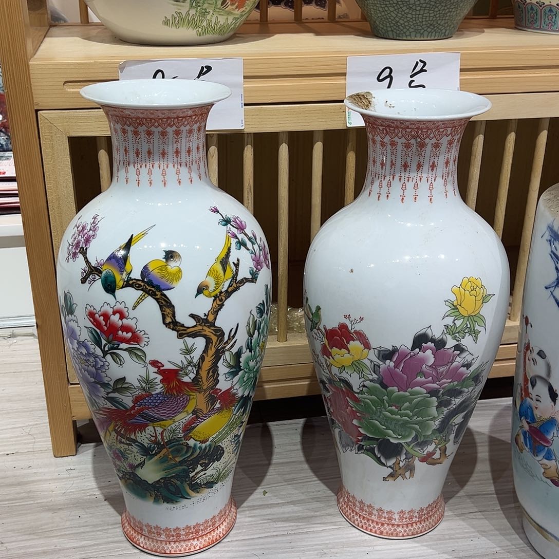 摆件陶两个48cm瓶子陶瓷