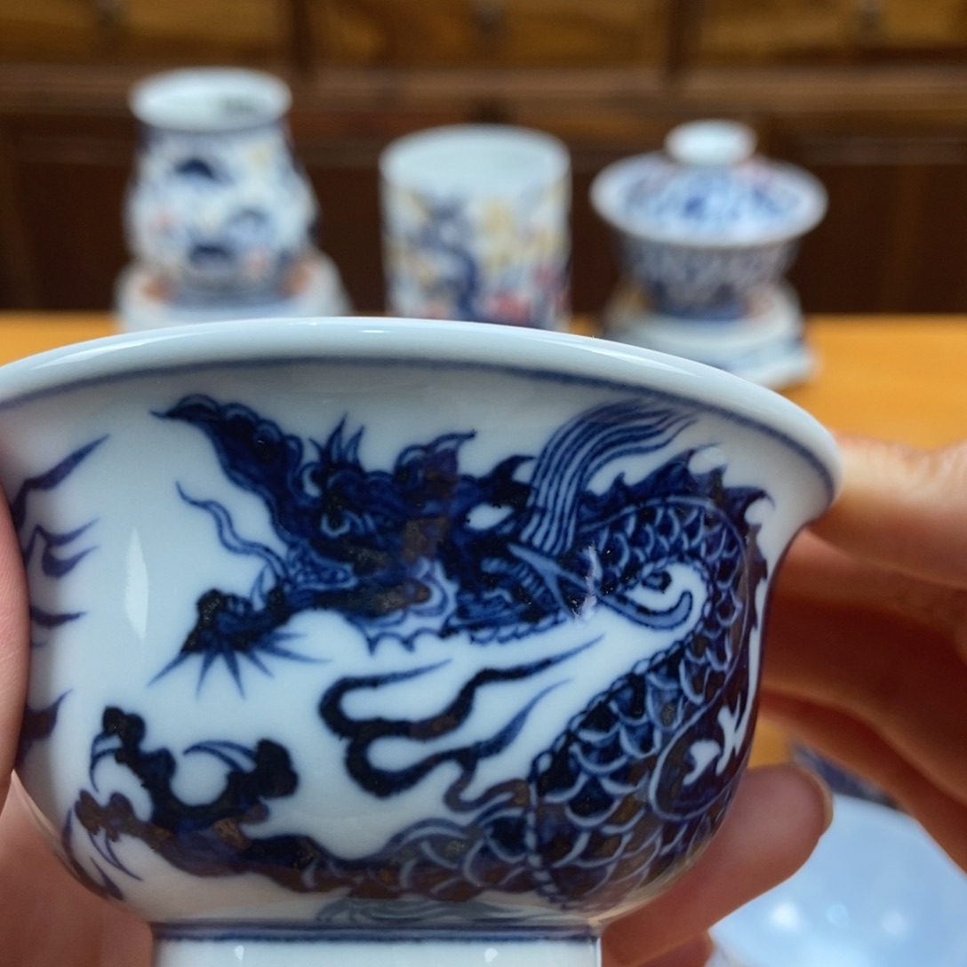 景德镇手绘现代茶具，非古董