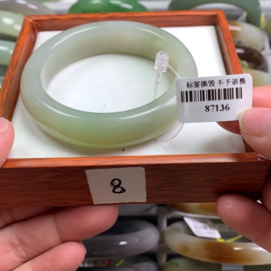 和田玉手镯未镶嵌53