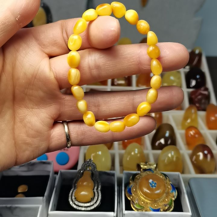 蜜蜡颈饰未镶嵌随形手链