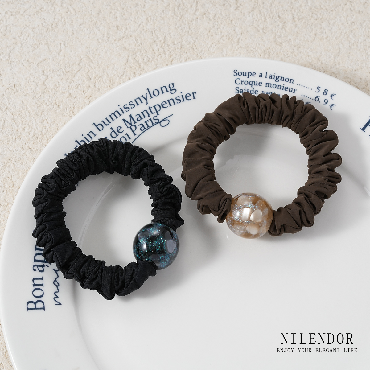 FS-25秋冬新款高级感韩版流沙圆珠高弹力百搭发绳