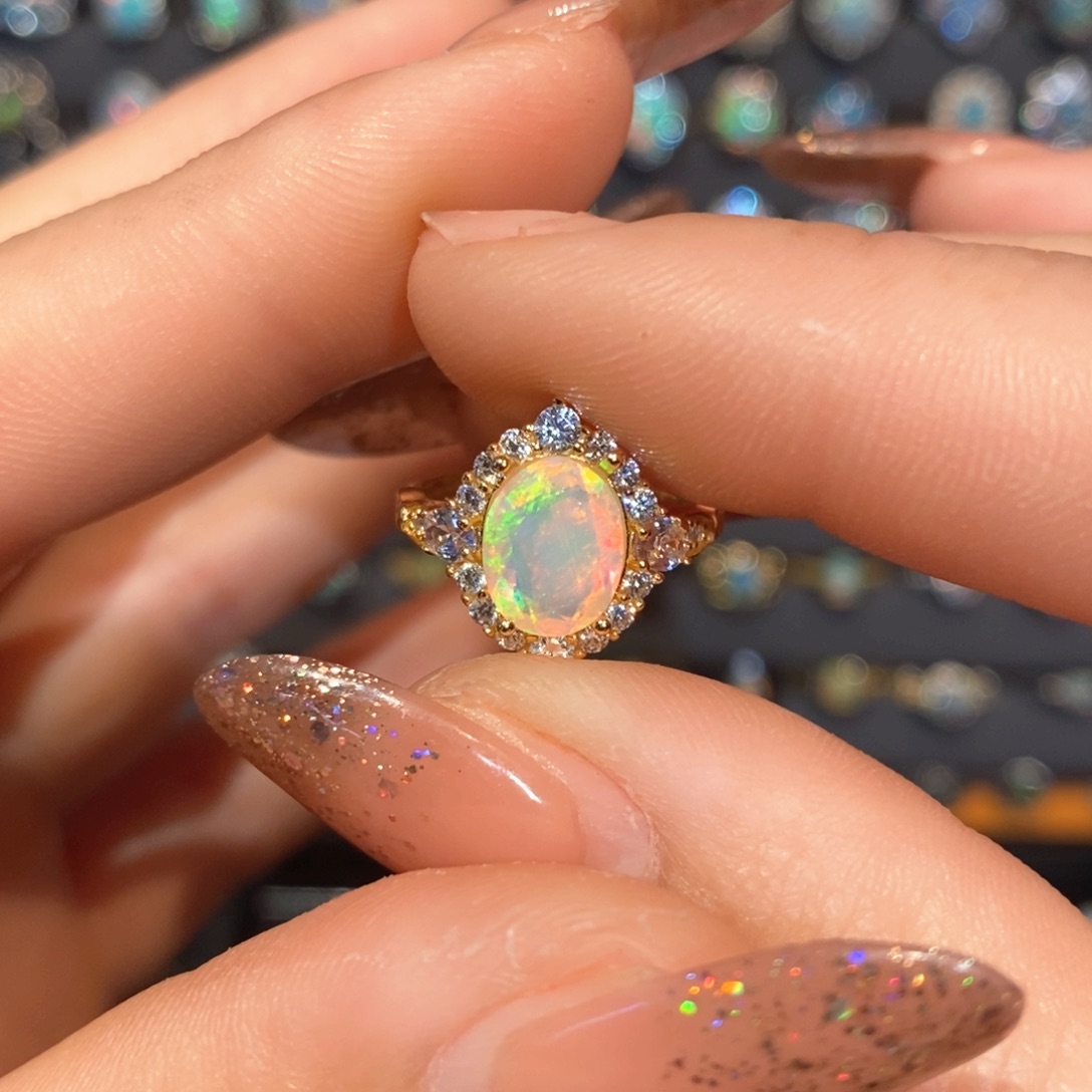 欧泊欧泊戒指银S925镶嵌