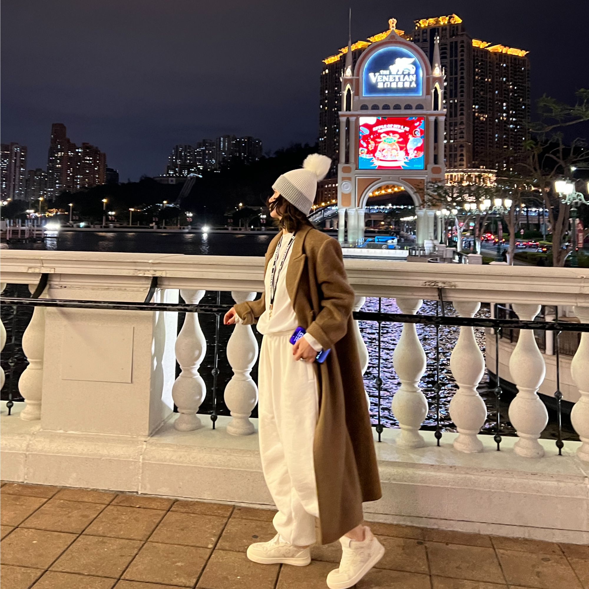 YOON深圳原创【栗子暖绒】经典复古棕简约驼羊毛翻领双面呢大衣外套