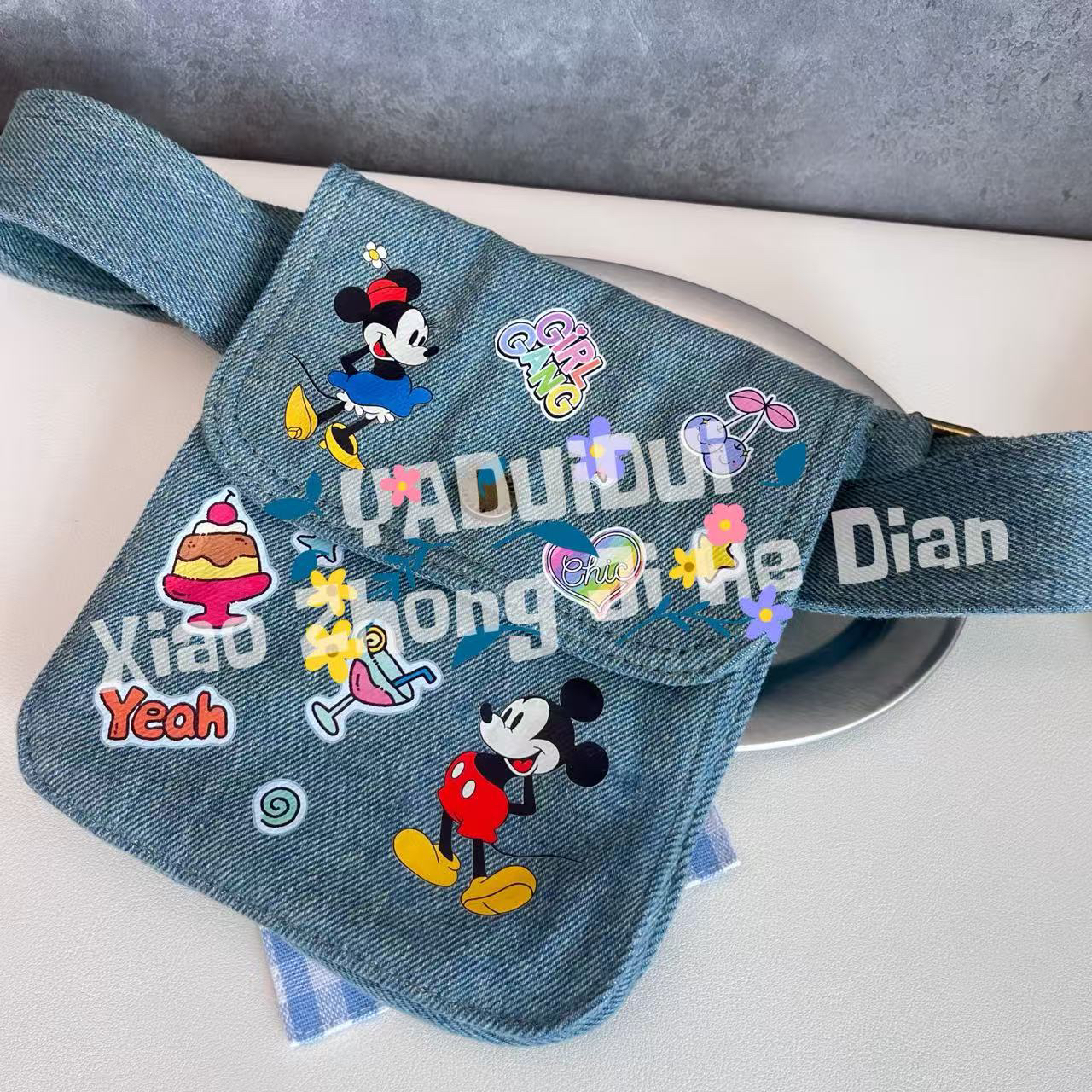 芽怼怼韩国卡通牛仔包包 06230