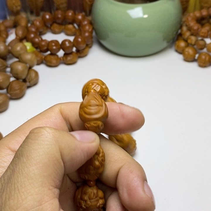 橄榄核手串/手链橄榄核雕刻财神