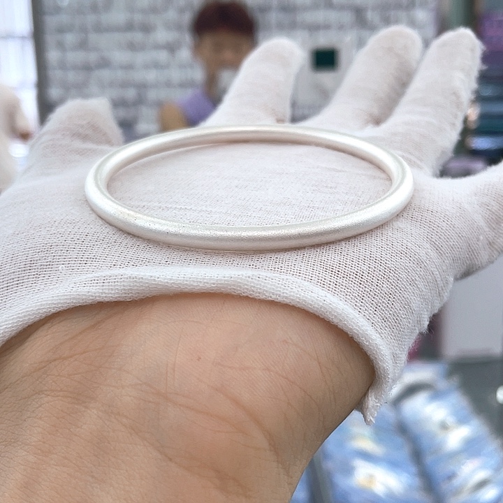 无足银64古法素圈