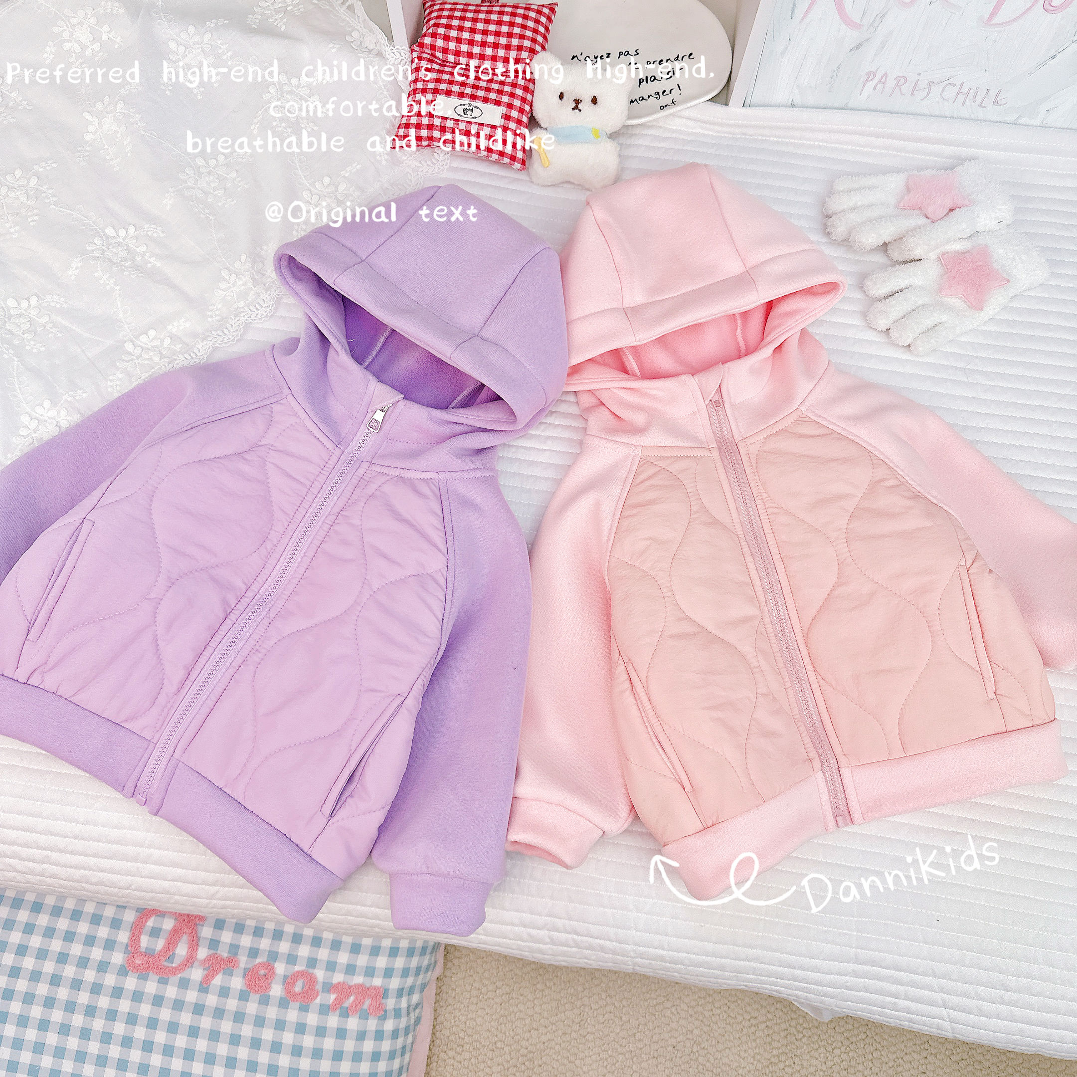 「Dannirabbit」【冬日必备】冬款&女童纯色加绒外套【G-5290】