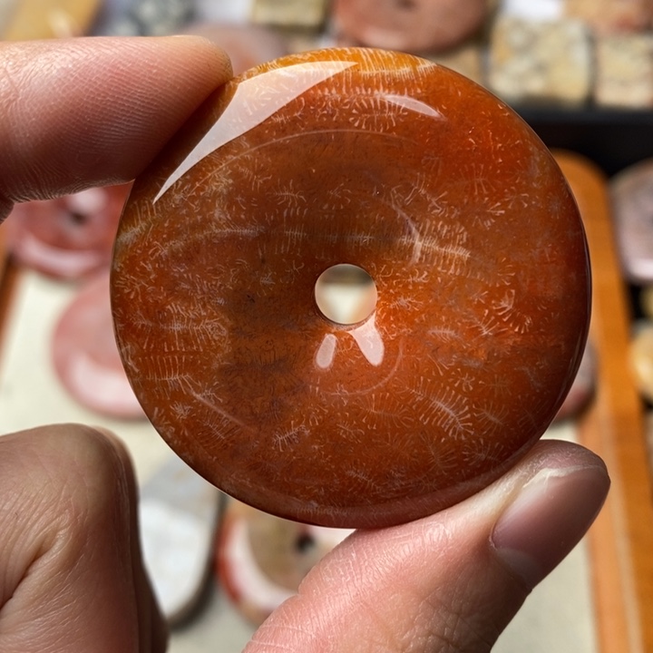 硅化玉颈饰未镶嵌老*