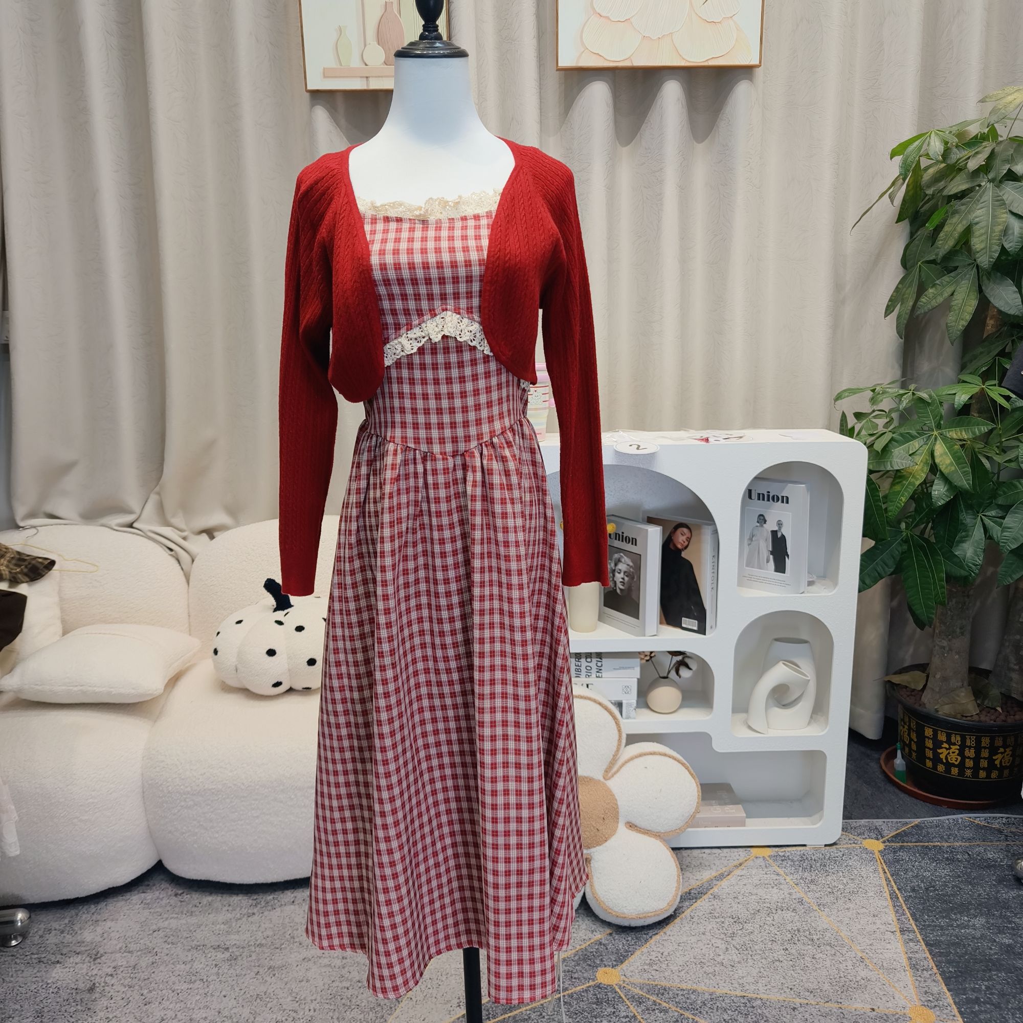 港风复古翻领排扣牛仔连衣裙合集