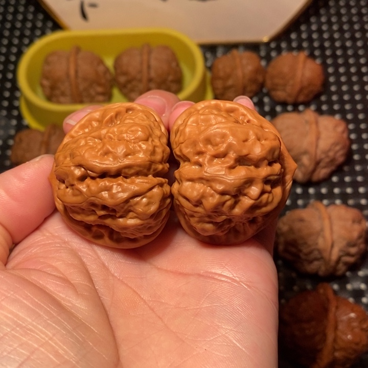 文玩核桃把件开背大腿心形三角蛙