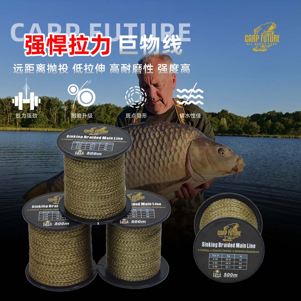 12编包芯沉水PE线 适合钓巨物