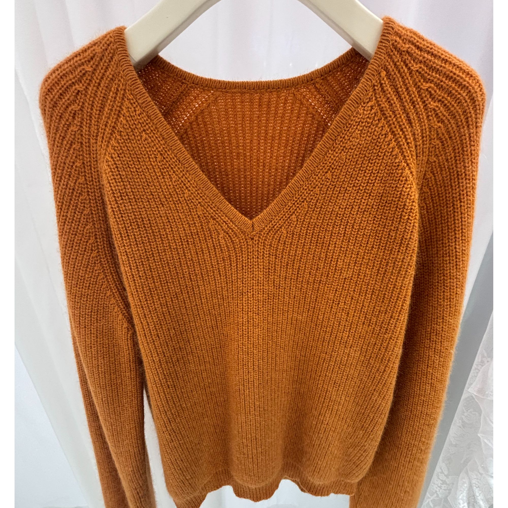 【55209-ny】浣熊绒纯色V领长袖毛衣秋季新款慵懒风休闲百搭