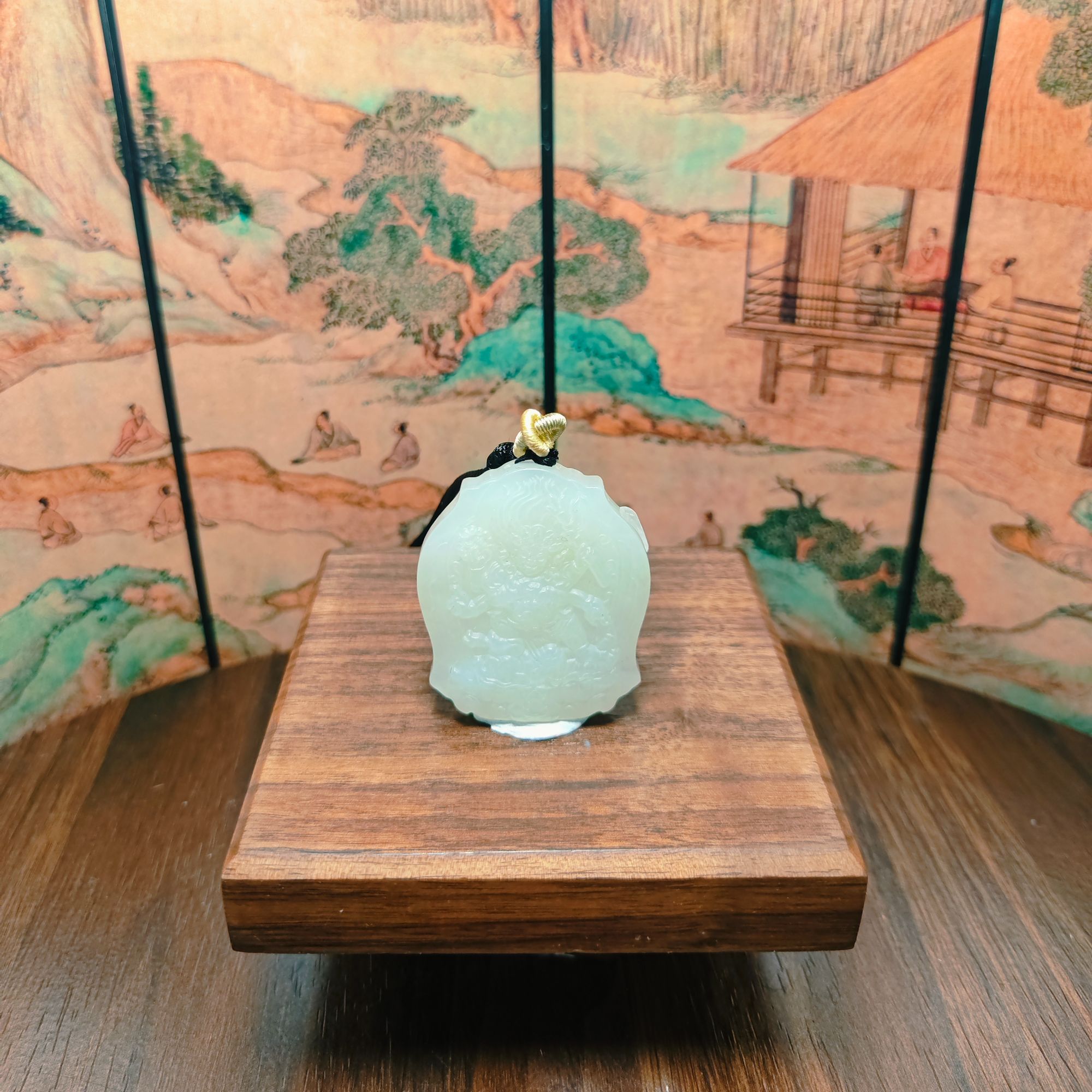 X和田玉八臂天王吊坠0361