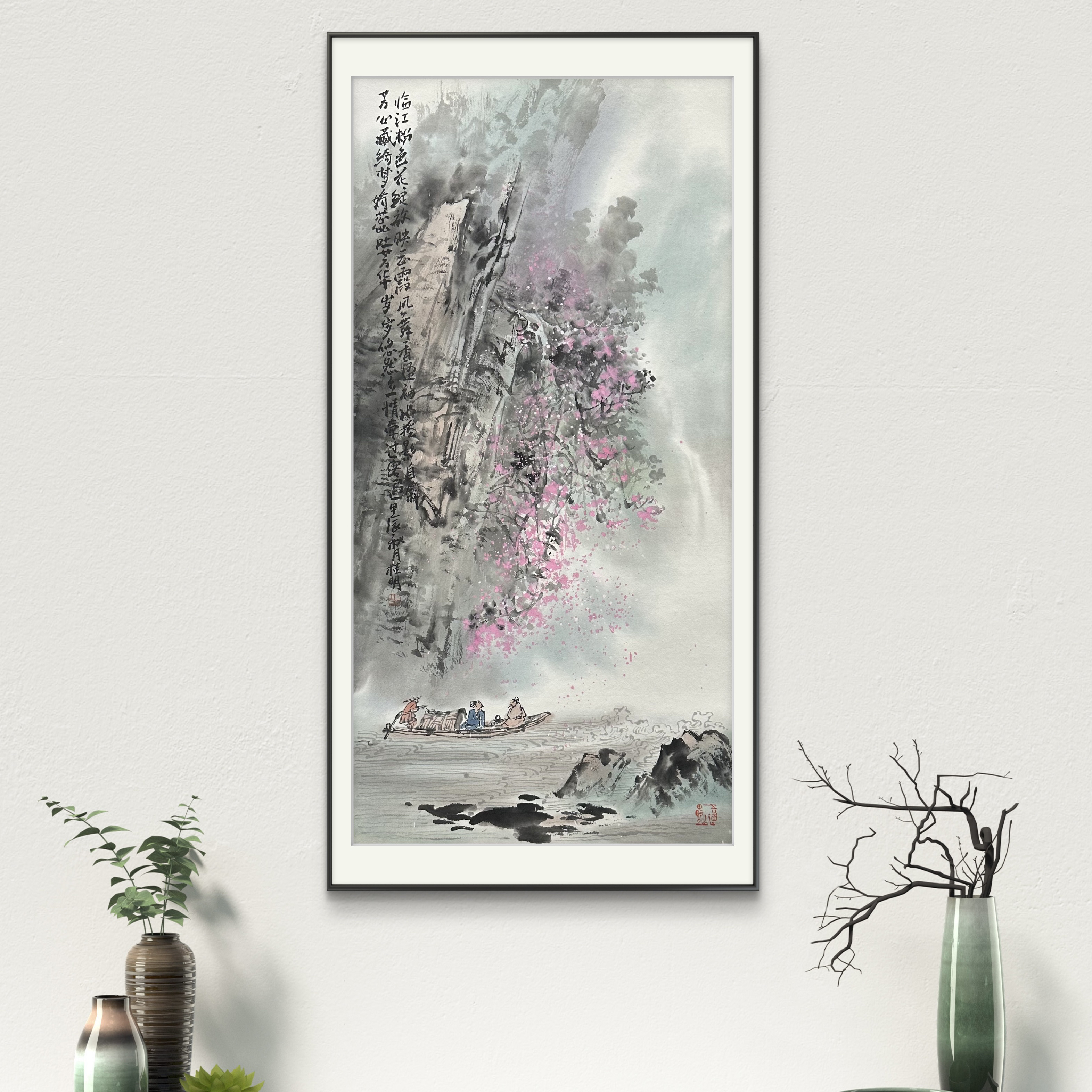 【艺典文化】黄桂明 原创手绘 写意山水画 尺寸 70✖️35cm 