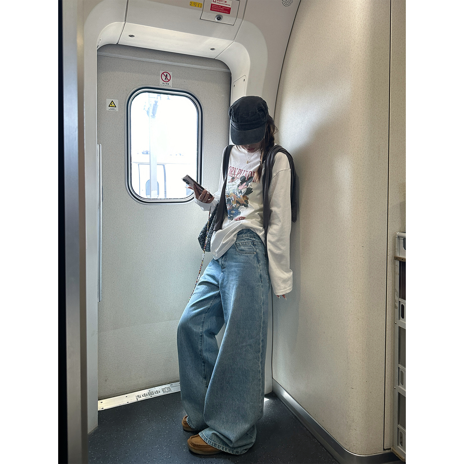 DYANGJUN【牛仔很忙】夏季新款宽松休闲阔腿牛仔裤