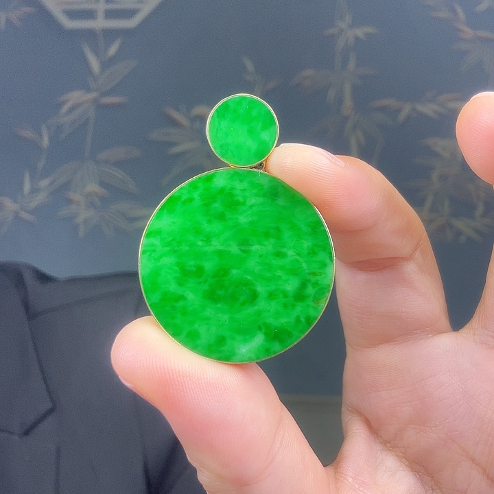 满***欢翡翠银S925镶嵌吊坠(不含链)特价