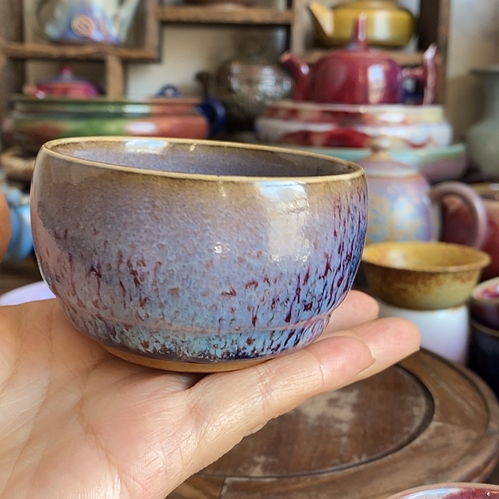 皮*中国神后钧瓷茶具