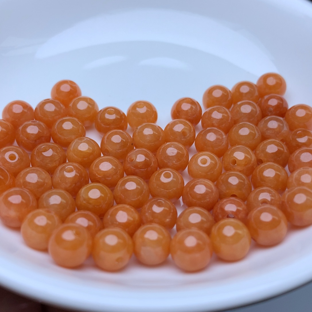 【闪购商品】翡翠手链未镶嵌卡6.8冰红20个