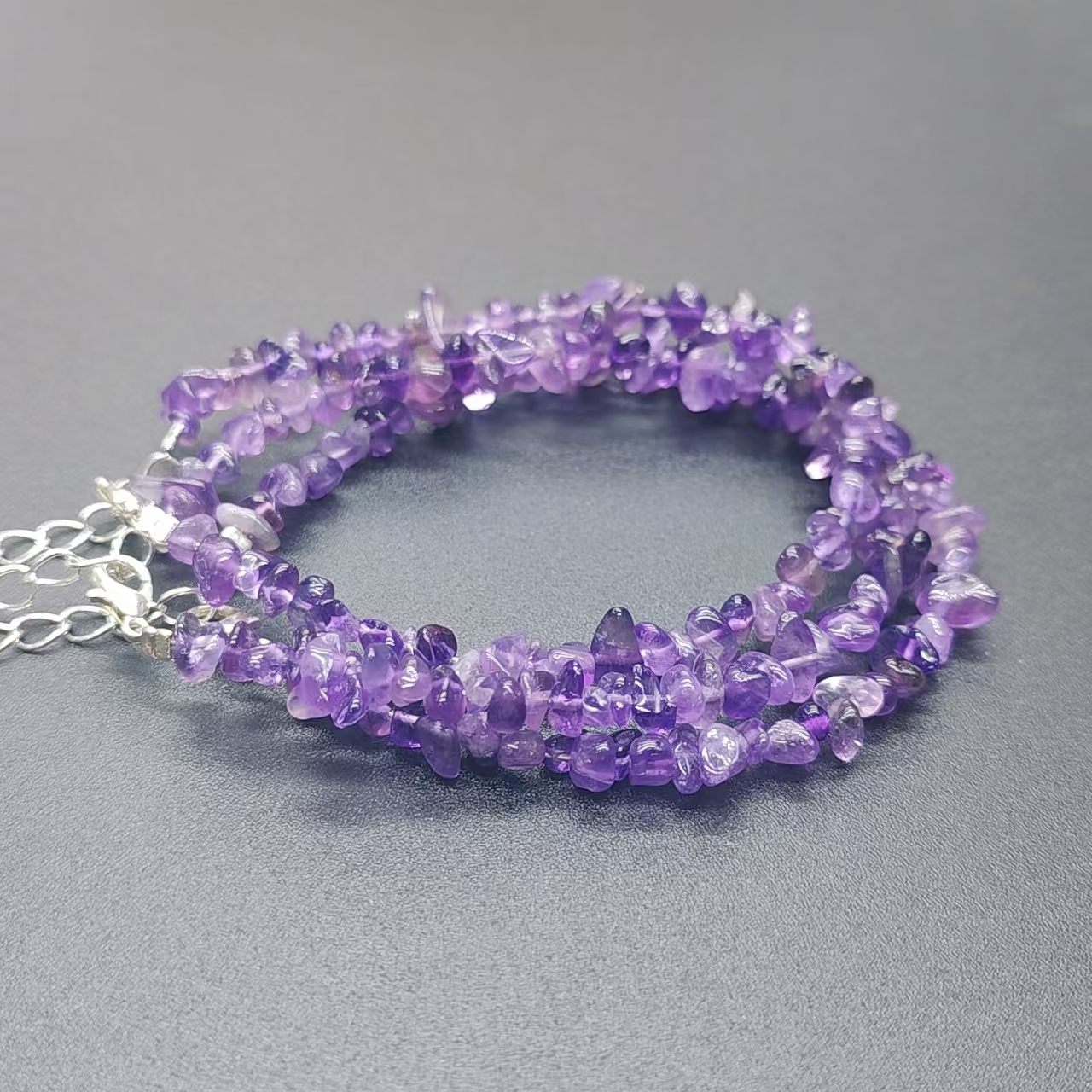 硕夏天然紫水晶原石设计款手链多样性发其一SX99