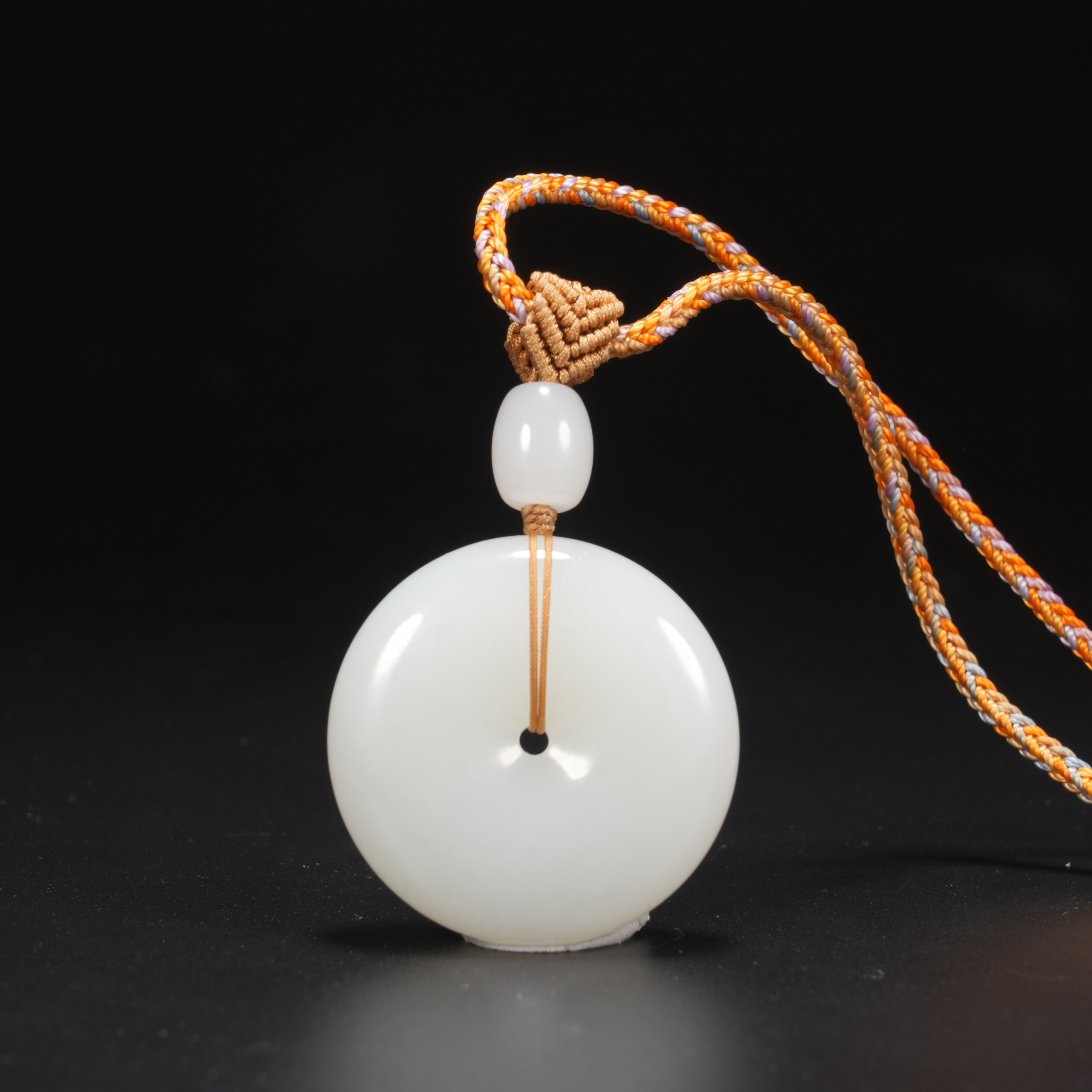 lot5精品和田玉羊脂平安扣挂件