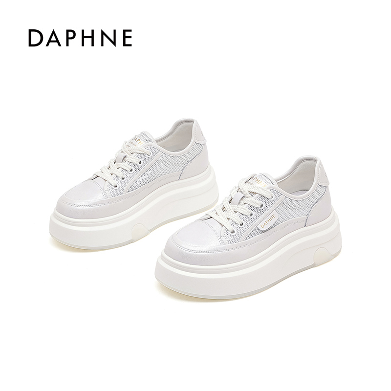 Daphne/达芙妮板鞋2025夏新款百搭舒适厚底女时尚休闲潮流韩版鞋