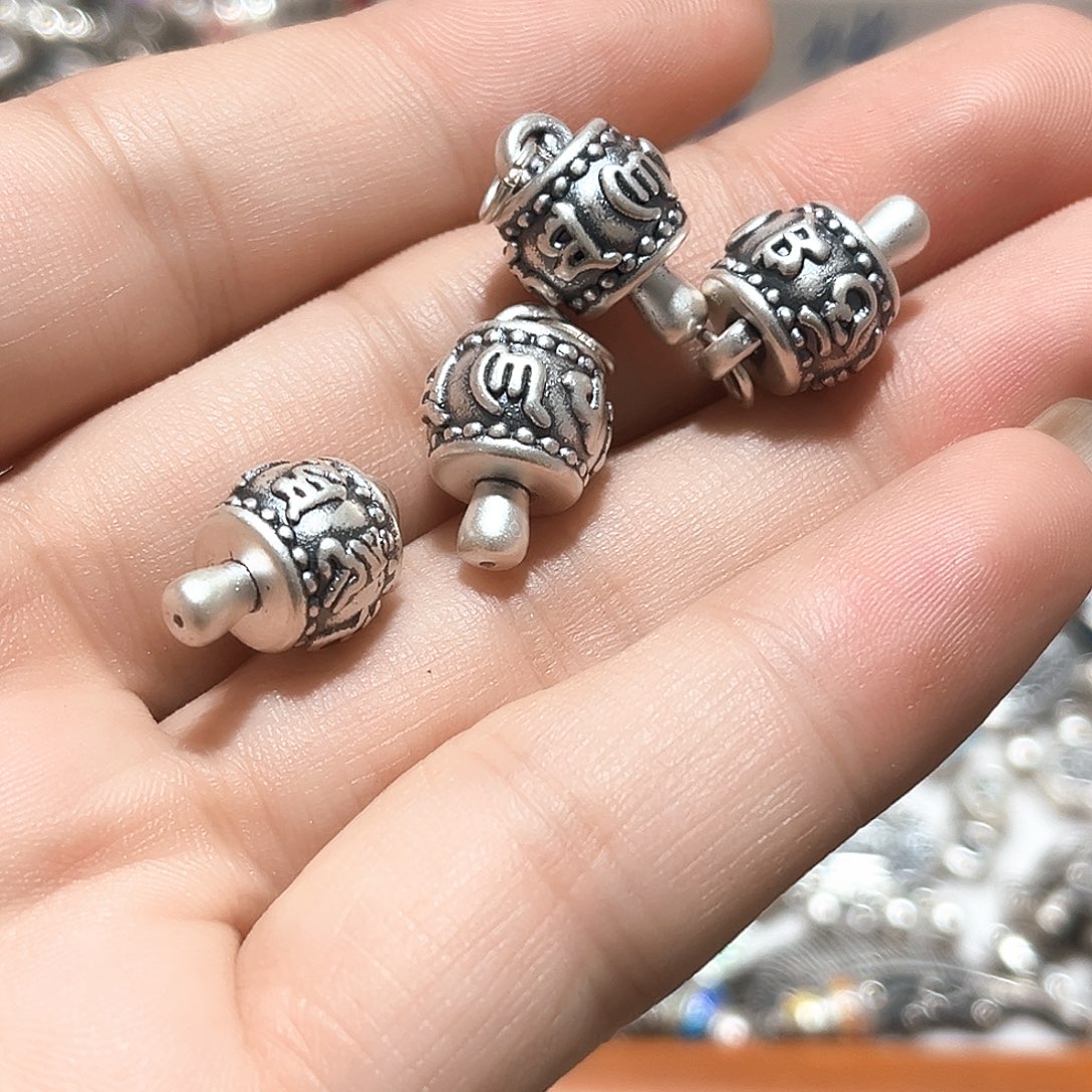 珐琅吊坠足银0009