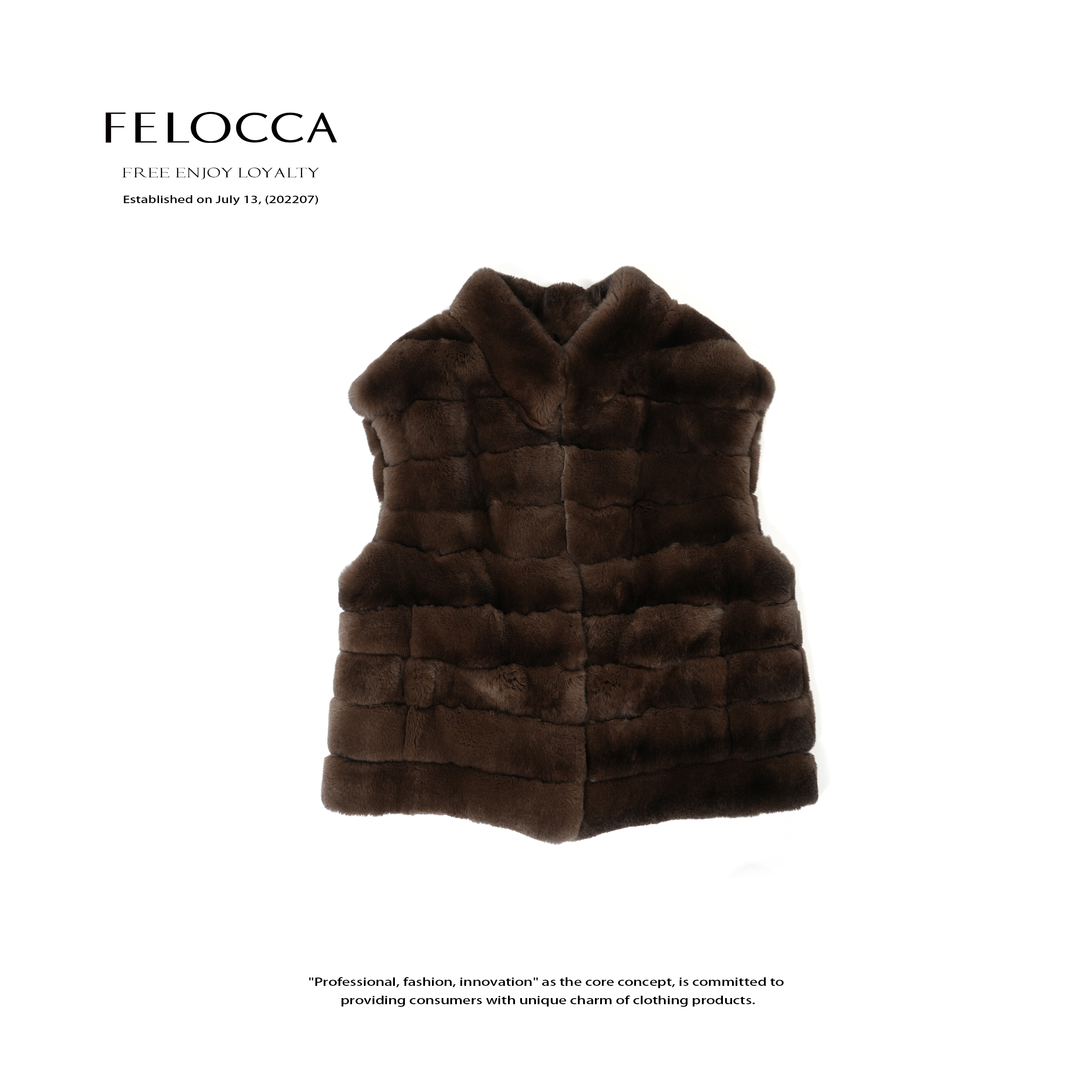 【FELOCCA】冬上新轻奢中古色无袖背心马甲外套BA-7210