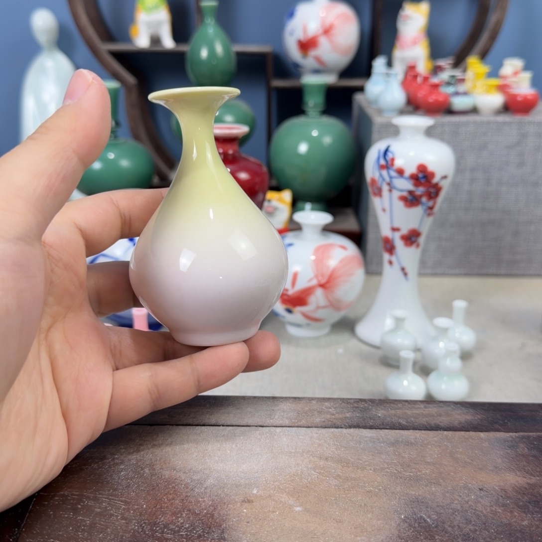 陶瓷手工小花器摆件