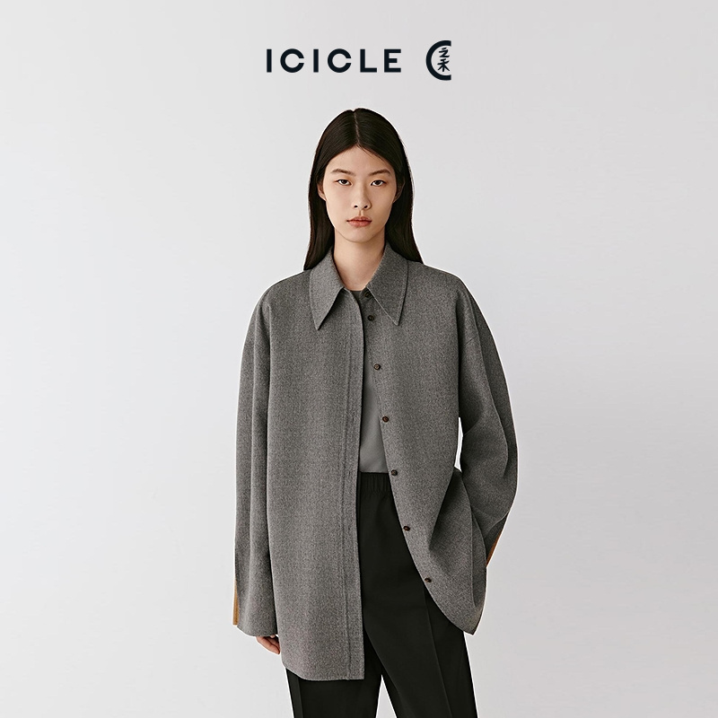 【琥珀流光】ICICLE之禾【AIR COAT】羊毛双面薄呢大衣0570